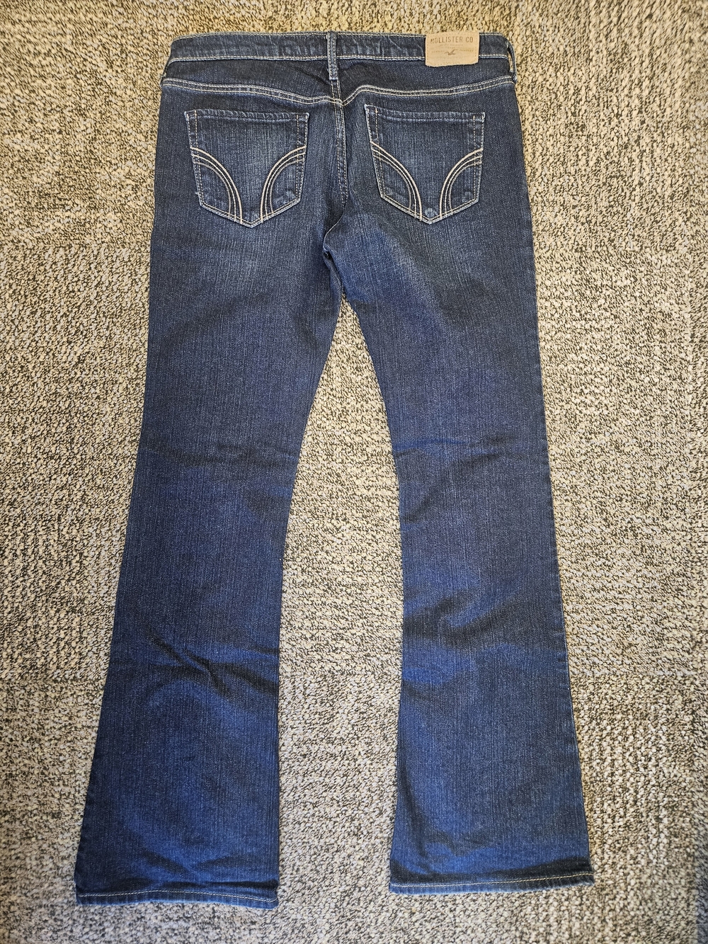 Size 3S Hollister Cali Flare Jeans 3S Low Rise Dark Wash Y2K Vintage 2000s